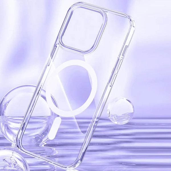 Чохол TPU Clear Case with MagSafe для Apple iPhone 14 Pro Max (6.7) - Прозорий