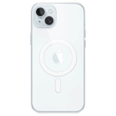 Чохол TPU Clear Case with MagSafe для Apple iPhone 15 (6.1) - Прозорий