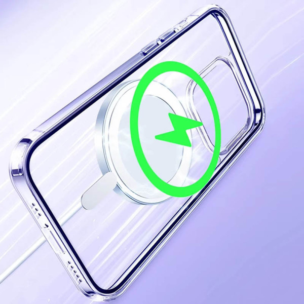 Чохол TPU Clear Case with MagSafe для Apple iPhone 15 Pro (6.1) - Прозорий