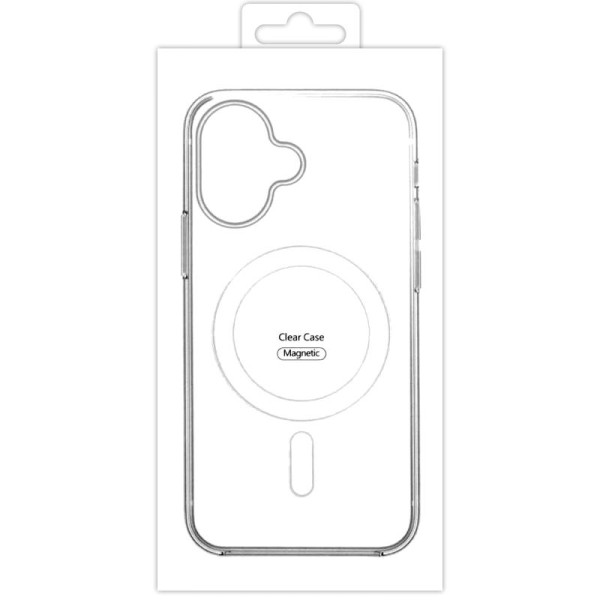 Чохол TPU Clear Case with MagSafe для Apple iPhone 16 (6.1) - Прозорий