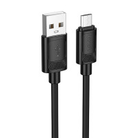Дата кабель Hoco X122 Benefit USB to MicroUSB 2.4A (1m) - Black
