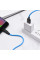 Дата кабель Hoco X21 Plus Silicone MicroUSB Cable (1m) - Black / Blue - фото