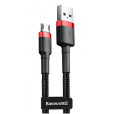Дата кабель Baseus Cafule USB to MicroUSB Cable 1.5A (2m) (CAMKLF-C) - Червоний / Чорний