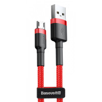 Дата кабель Baseus Cafule USB to MicroUSB Cable 2.4A (1m) (CAMKLF-B) - Червоний