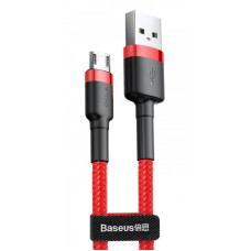 Дата кабель Baseus Cafule USB to MicroUSB Cable 2.4A (1m) (CAMKLF-B) - Червоний