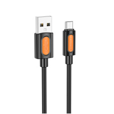 Дата кабель Borofone BX114 Structure USB to MicroUSB 2.4A (1m) - Black