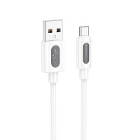 Дата кабель Borofone BX114 Structure USB to MicroUSB 2.4A (1m) - White