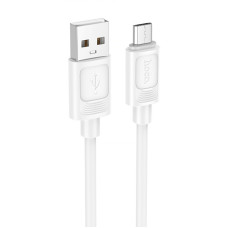 Дата кабель Hoco X122 Benefit USB to MicroUSB 2.4A (1m) - White