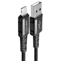 Дата кабель Acefast C1-02 USB to Lightning 2.4A (1.2m) - Black