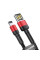 Дата кабель Baseus Cafule USB to Lightning Special Edition 2.4A (1m) (CALKLF-G) - Чорний / Червоний - фото