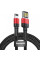 Дата кабель Baseus Cafule USB to Lightning Special Edition 2.4A (1m) (CALKLF-G) - Чорний / Червоний - фото