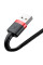 Дата кабель Baseus Cafule USB to Lightning 2.4A (1m) (CALKLF-B) - Червоний / Чорний - фото
