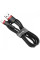 Дата кабель Baseus Cafule USB to Lightning 2.4A (1m) (CALKLF-B) - Червоний / Чорний - фото