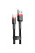 Дата кабель Baseus Cafule USB to Lightning 2.4A (1m) (CALKLF-B) - Червоний / Чорний - фото