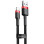 Дата кабель Baseus Cafule USB to Lightning 2.4A (1m) (CALKLF-B) - Червоний / Чорний