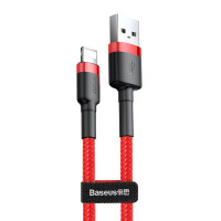 Дата кабель Baseus Cafule USB to Lightning 1.5A (2m) (CALKLF-C) - Красный / Черный