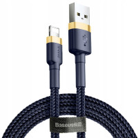 Дата кабель Baseus Cafule USB to Lightning 1.5A (2m) (CALKLF-C) - Золотий / Синій