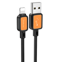 Дата кабель Hoco X108 Benefit USB to Lightning 2.4A (1m) - Black