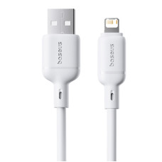 Дата кабель Baseus Silky Series OS Fast Charging USB to Lightning 2.4A (1m) (P1037770) - Moon White