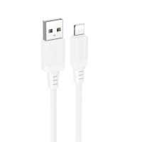 Дата кабель Borofone BX115 Lotto USB to Lightning 2.4A (1m) - White