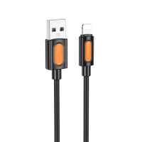 Дата кабель Borofone BX114 Structure USB to Lightning 2.4A (1m) - Black