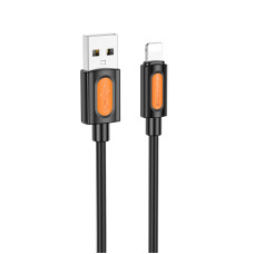 Дата кабель Borofone BX114 Structure USB to Lightning 2.4A (1m) - Black