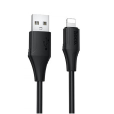 Дата кабель Hoco X124 Bien silicone USB to Lightning 2.4A (1m) - Black