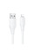 Дата кабель Hoco X124 Bien silicone USB to Lightning 2.4A (1m) - White - фото