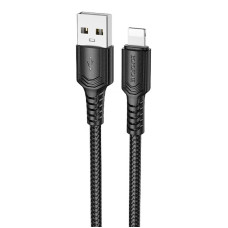 Дата кабель Borofone BX116 Certain USB to Lightning 2.4A (1m) - Black