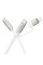 Дата кабель Hoco X125 Surplus 2in1 Type-C to Lightning/Type-C 60W (1m) - White - фото