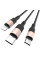 Дата кабель Hoco X26 Xpress 3in1 USB to Lightning/Type-C/MicroUSB 2A (1.2m) - Чорний / Золотий - фото