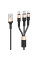 Дата кабель Hoco X26 Xpress 3in1 USB to Lightning/Type-C/MicroUSB 2A (1.2m) - Чорний / Золотий - фото
