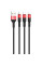 Дата кабель Hoco X26 Xpress 3in1 USB to Lightning/Type-C/MicroUSB 2A (1.2m) - Чорний / Червоний - фото