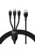 Дата кабель Baseus Flash Series 2 USB to MicroUSB-Lightning-Type-C 100W (1.2m) (CASS03000) - Black - фото