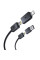 Дата кабель Baseus Versatile Two-for-Two USB/Type-C to Type-C/Lightning 60W (0.6m) (P10383000) - Cosmic Black - фото