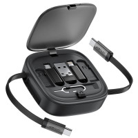 Дата кабель Acefast J3 box 5-in-1 60W (0.95m) - Black