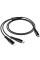 Дата кабель Hoco X123 Victory 2in1 Type-C to Lightning/Type-C 3A (1m) - Black - фото