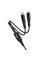 Дата кабель Hoco X123 Victory 2in1 Type-C to Lightning/Type-C 3A (1m) - Black - фото