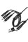 Дата кабель Hoco X123 Victory 6in1 USB/Type-C to Lightning/Type-C/MicroUSB 3A (1m) - Black - фото