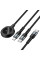 Дата кабель Hoco CW64 3in1 Type-C to iWatch/Lightning/Type-C 15W (1.2m) - Black - фото