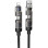 Дата кабель Hoco U151 Goldsmith 4in1 Type-C to USB/Type-C to Lightning 240W (1.2m) - Black