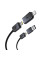 Дата кабель Baseus Versatile Two-for-Two USB/Type-C to Type-C/Lightning 60W (2m) (P10383000) - Cluster Black - фото