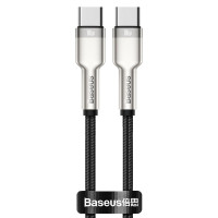 Дата кабель Baseus Cafule Metal Type-C to Type-C 100W (1m) (CATJK-C) - Чорний