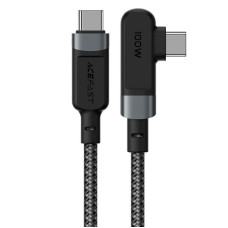 Дата кабель Acefast C5-03 USB-C to USB-C 100W right angled aluminum alloy (2m) - Black