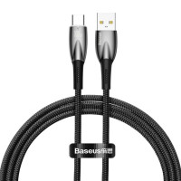 Дата кабель Baseus Glimmer Series Fast Charging Data Cable USB to Type-C 100W 1m (CADH00040) - Black