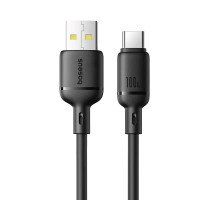 Дата кабель Baseus Silky Series OS Fast Charging USB to Type-C 100W (1m) (P10377703) - Cluster Black