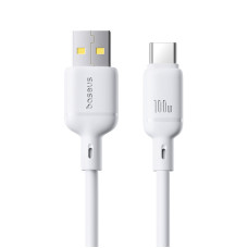 Дата кабель Baseus Silky Series OS Fast Charging USB to Type-C 100W (2m) (P10377703) - Moon White