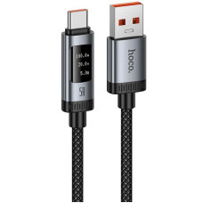 Дата кабель Hoco U148 Lord with display USB to Type-C 100W (1.2m) - Black
