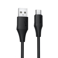 Дата кабель Hoco X124 Bien silicone USB to Type-C 3A (1m) - Black