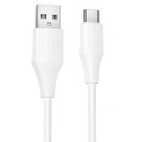 Дата кабель Hoco X124 Bien silicone USB to Type-C 3A (1m) - White